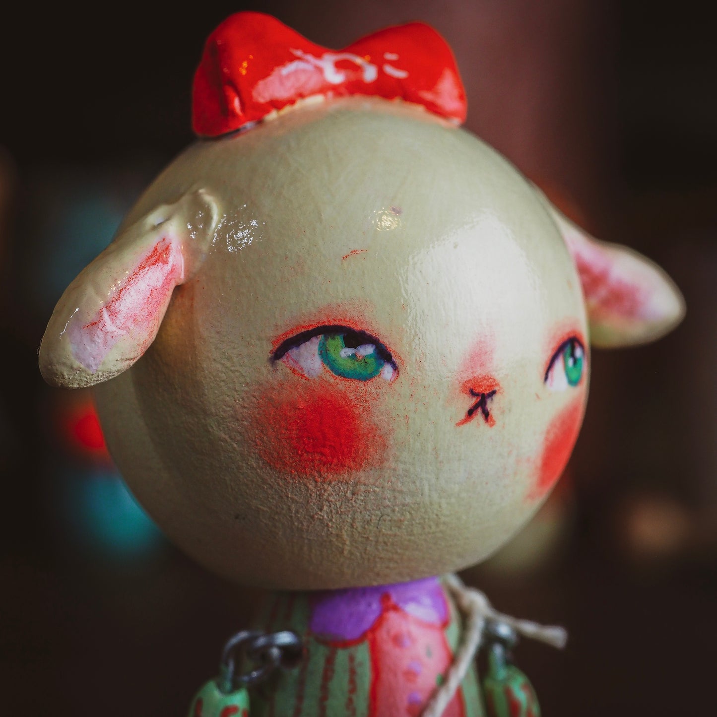 BRIDGET - An original handmade wooden kokeshi art doll by Danita, Miniature Dolls by Danita Art