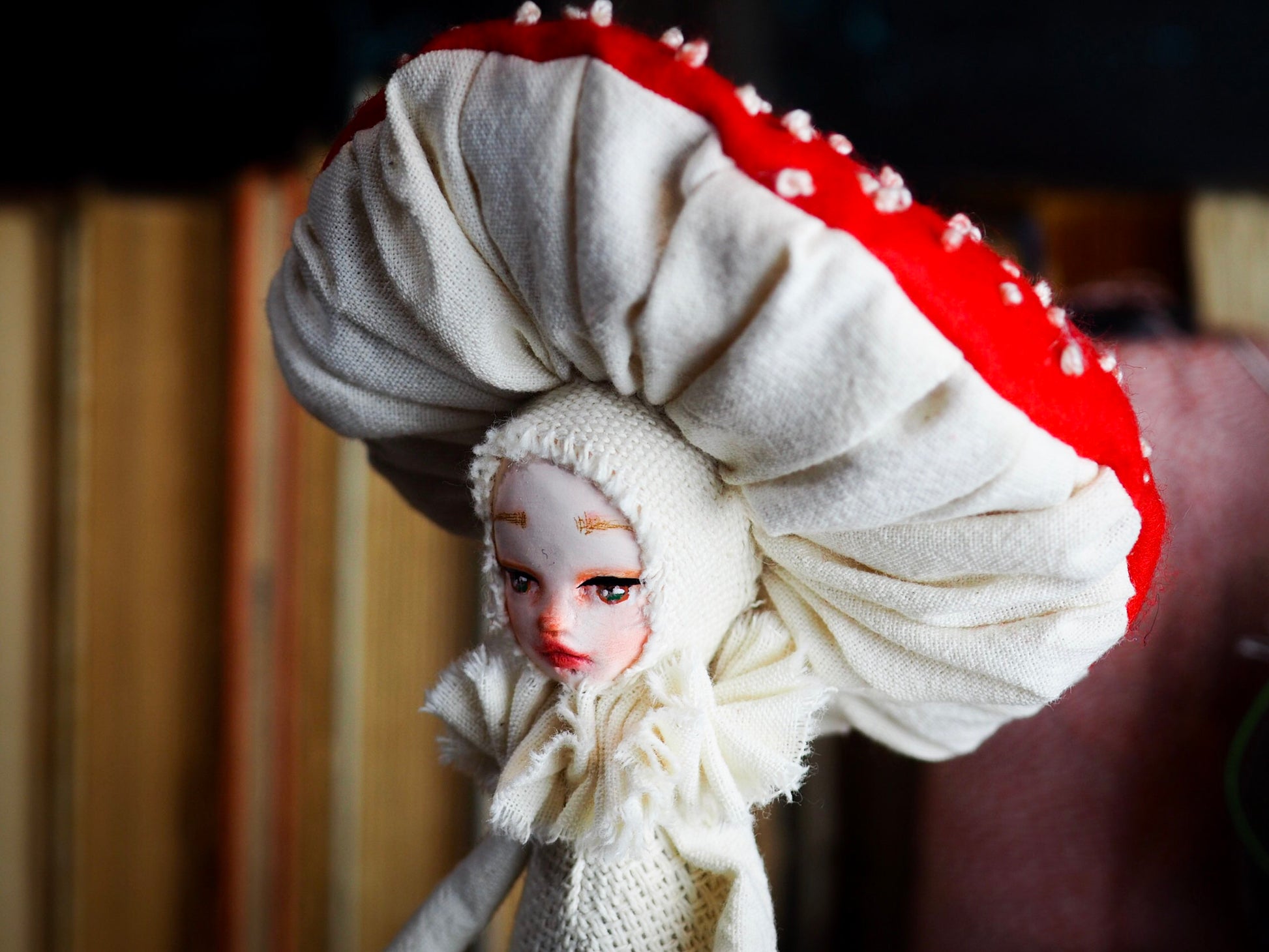 MUSHROOM SPECIMEN N. 3 - Original woodlands handmade art doll by Danita Art, Art Doll by Danita Art